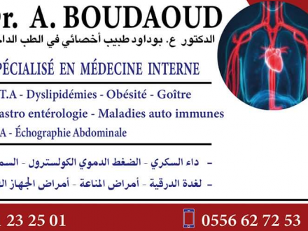  Dr Boudaoud Athmane Diabétologue et Medecine interne 