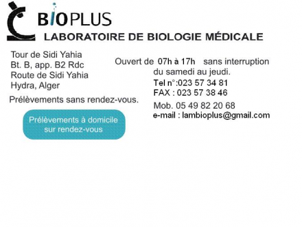 Laboratoire de biologie médicale bioplus